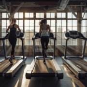 Frauen auf dem Laufband